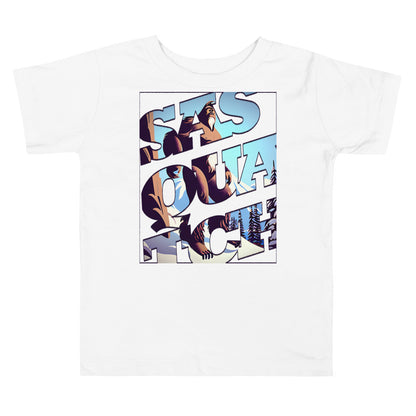 Sasquatch Snowy Anime Toddler Short Sleeve Tee