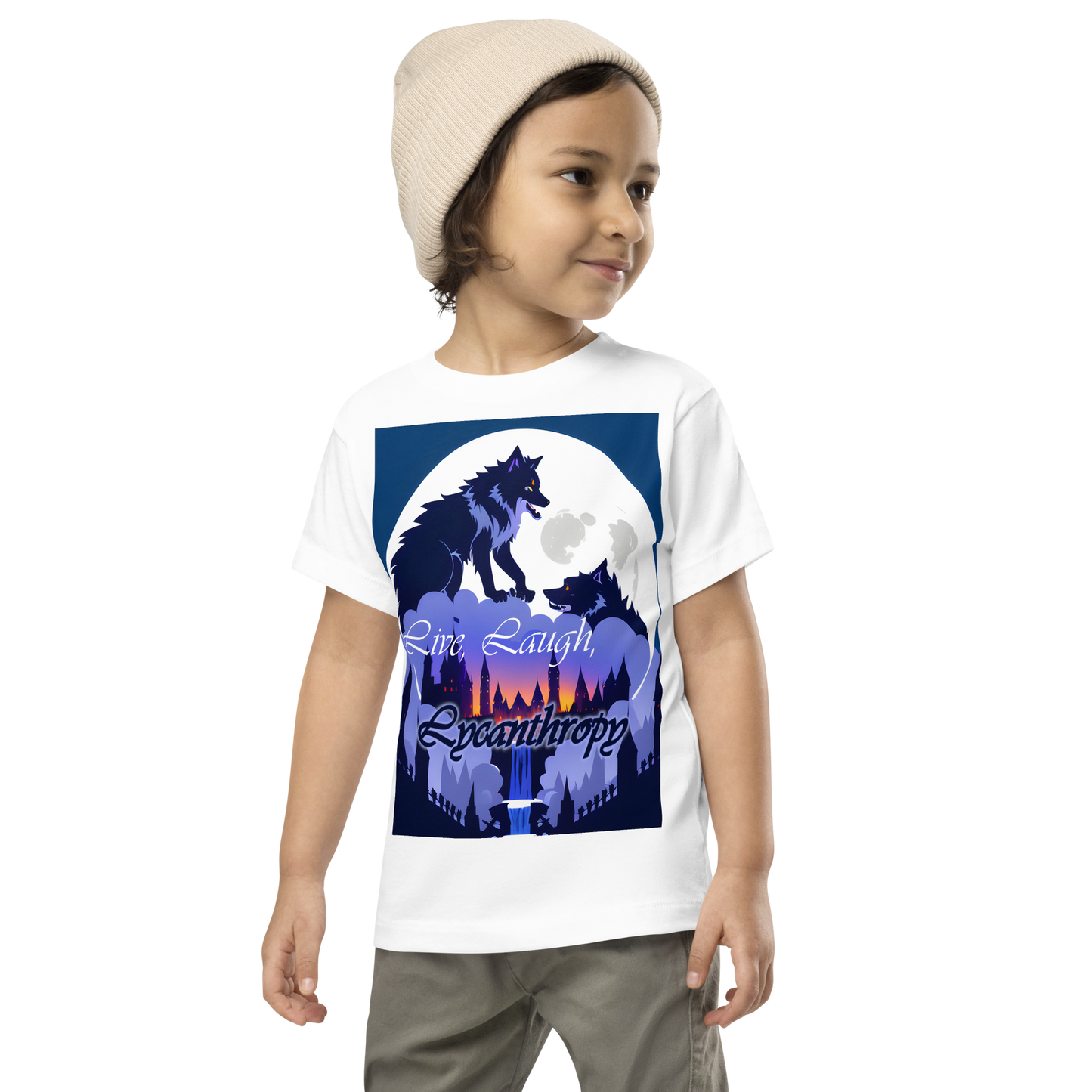 Live, Laugh, Lycanthropy Toddler Short Sleeve Tee