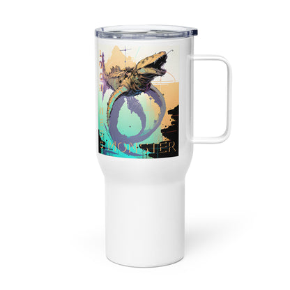 Loch Ness Monster Inkpunk Travel mug with a handle