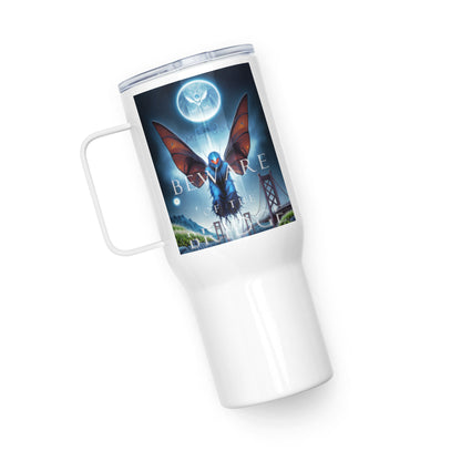 Beware the Bridge Mothman Encounter Travel mug with a handle