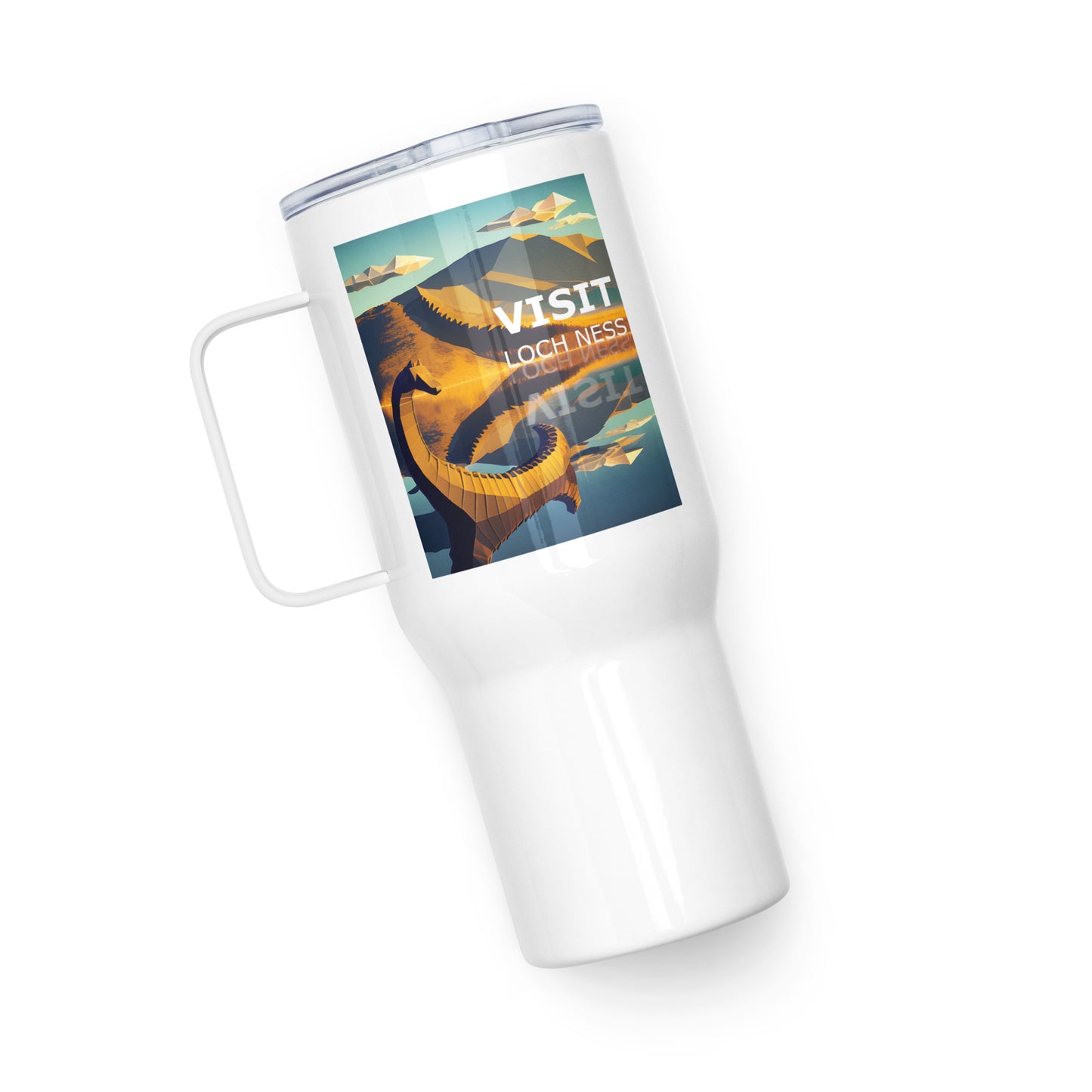 Visit Loch Ness Nessie Travel mug with a handle