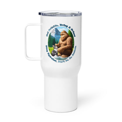 Get Outside, Bring A Friend, Stay Hydrated, Don't Be An Asshole Travel mug with a handle