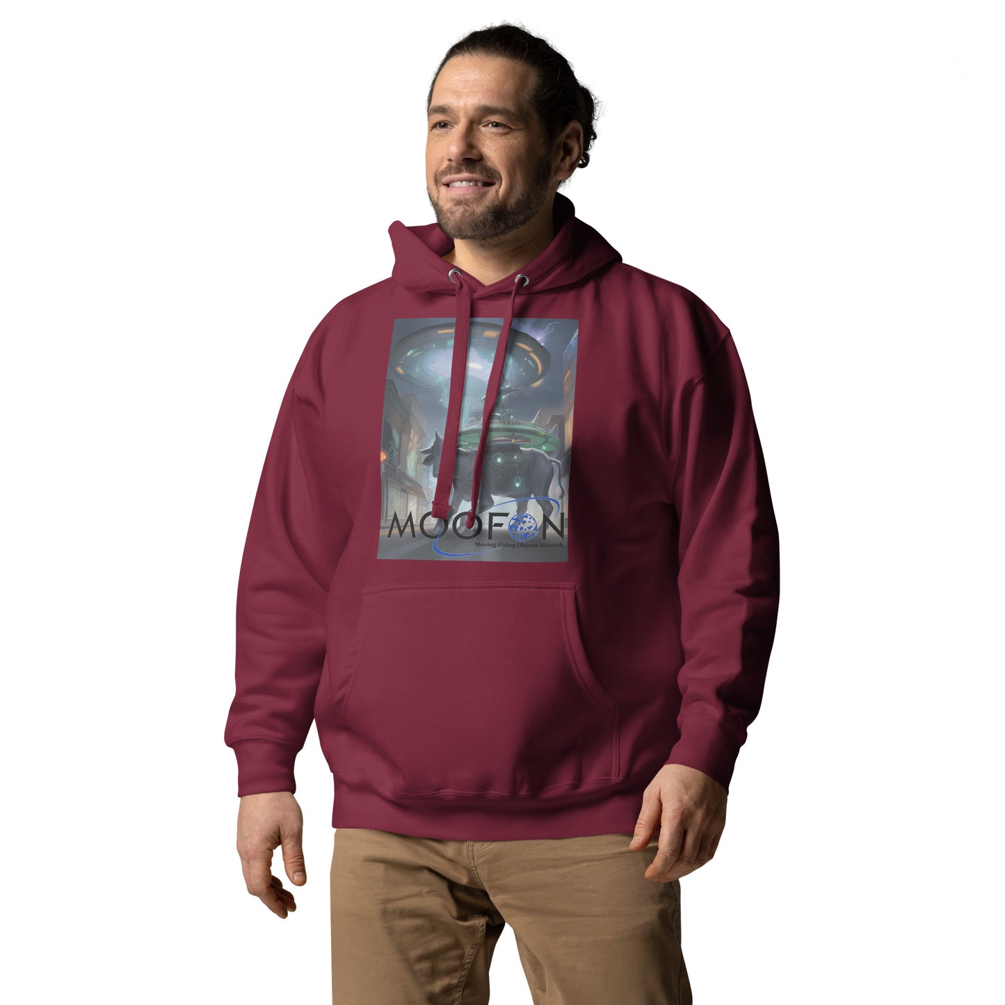 MOOFON - Mooing Flying Object Network Unisex Hoodie