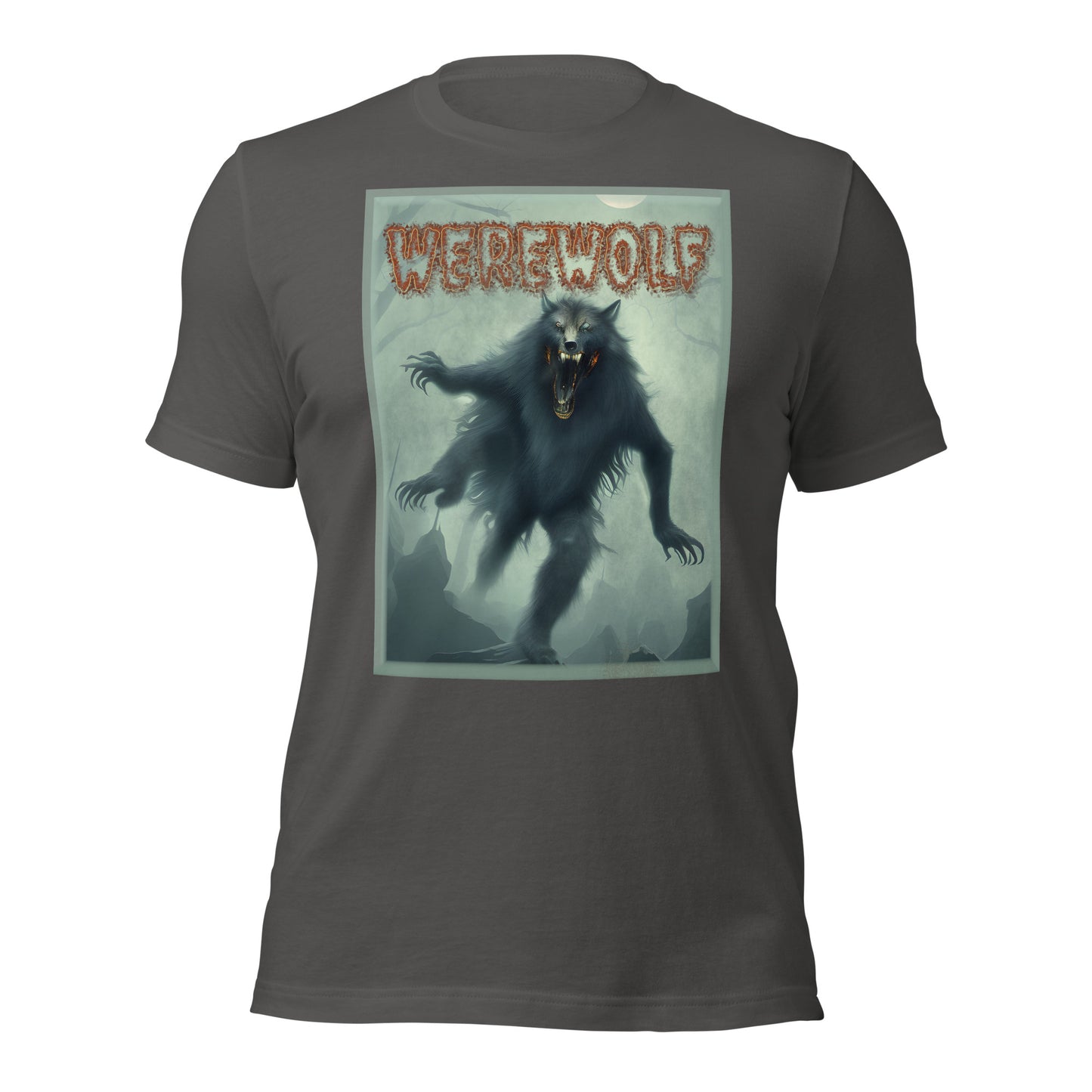 Werewolf Misty Graveyard Unisex t-shirt