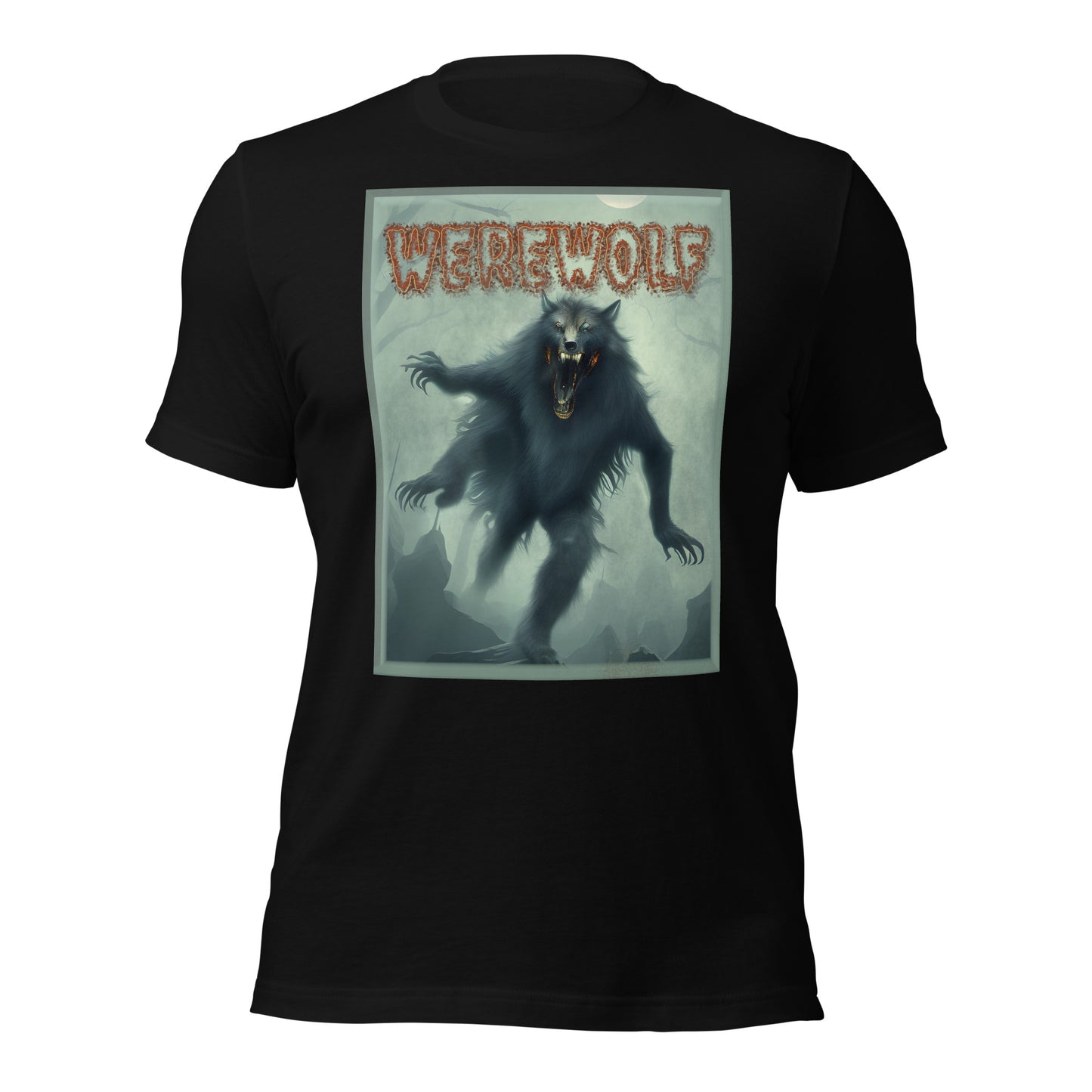 Werewolf Misty Graveyard Unisex t-shirt