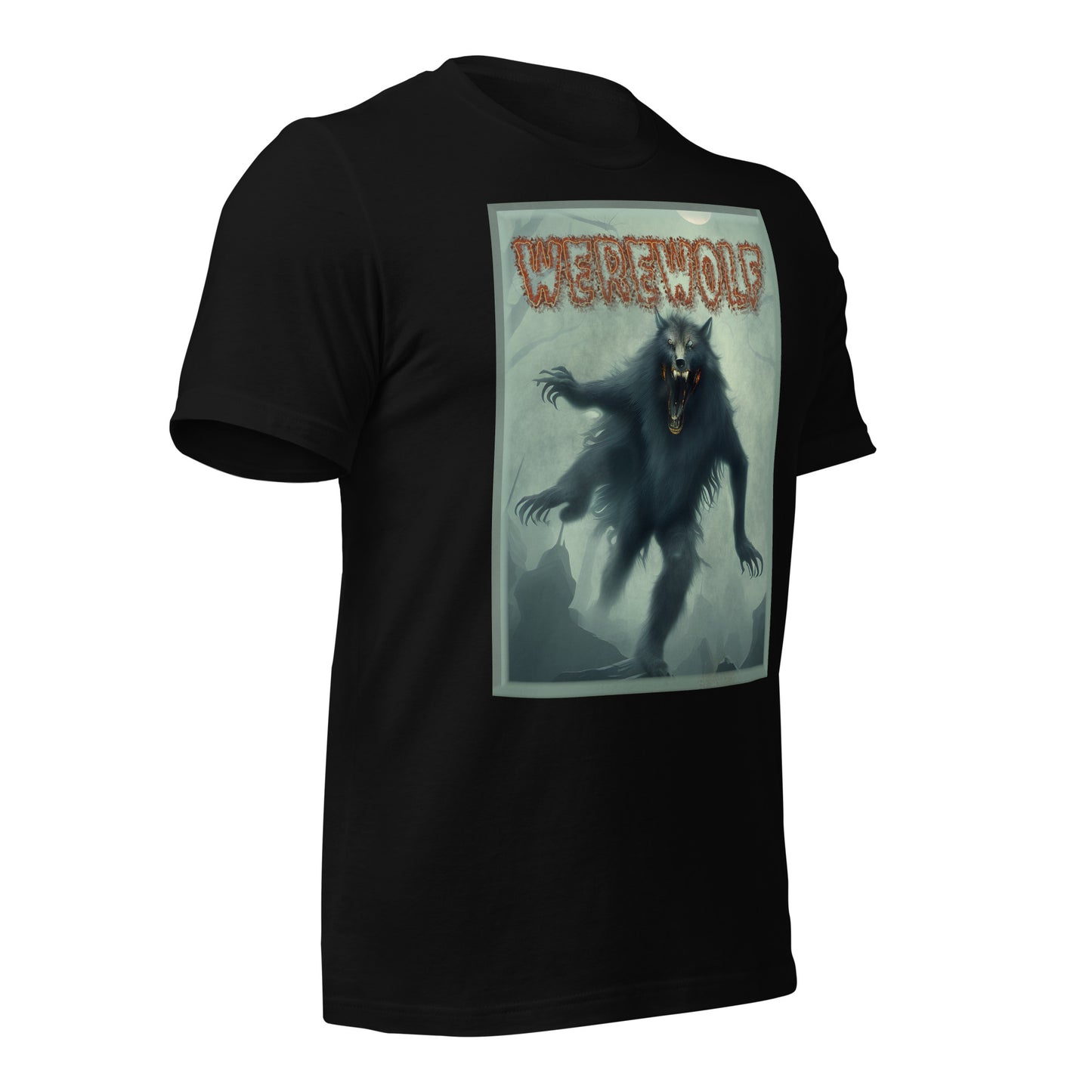 Werewolf Misty Graveyard Unisex t-shirt