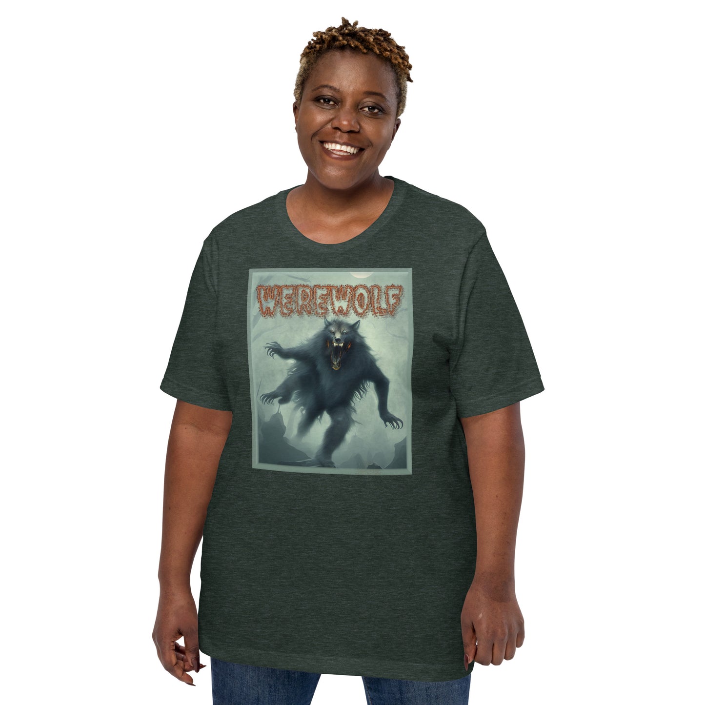 Werewolf Misty Graveyard Unisex t-shirt