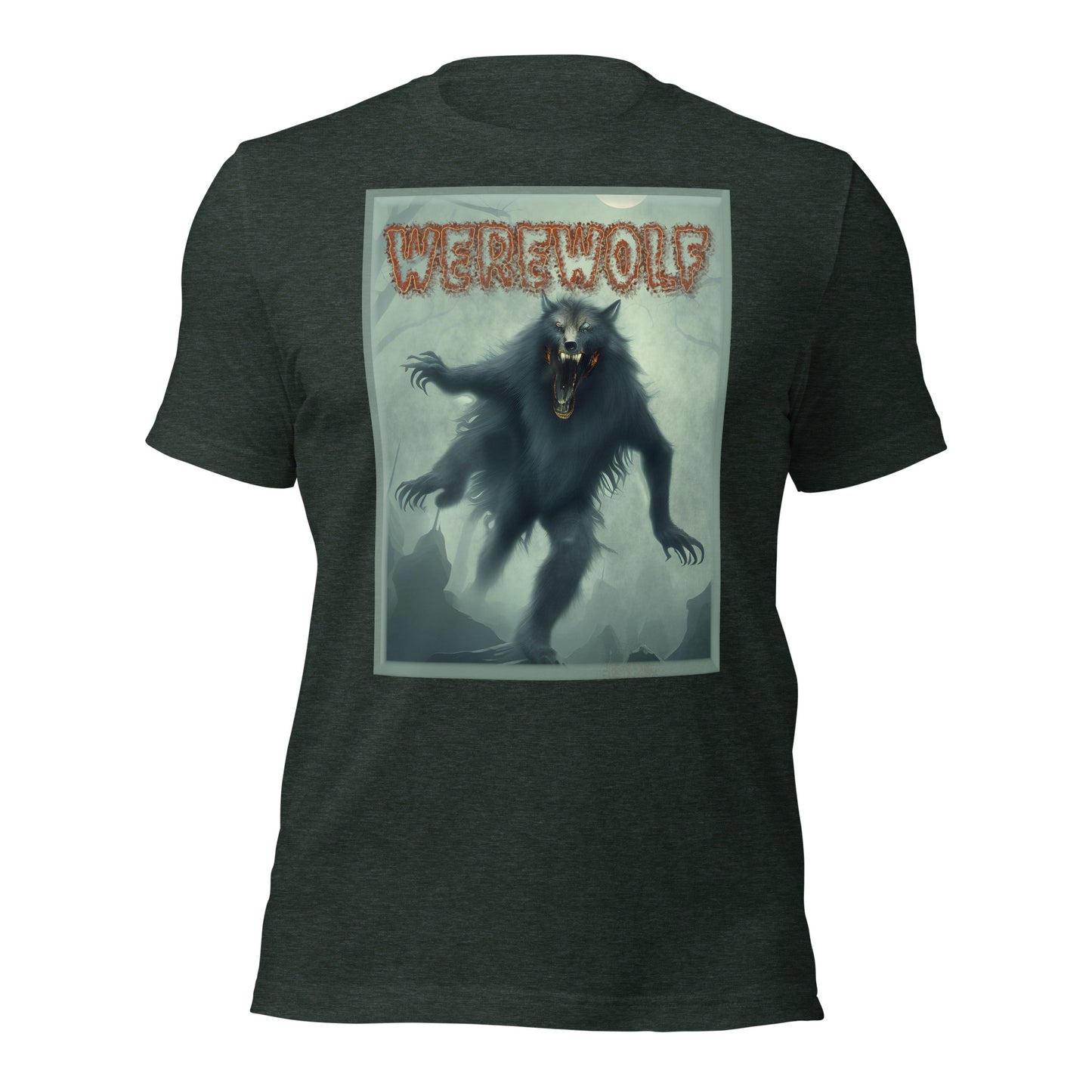 Werewolf Misty Graveyard Unisex t-shirt