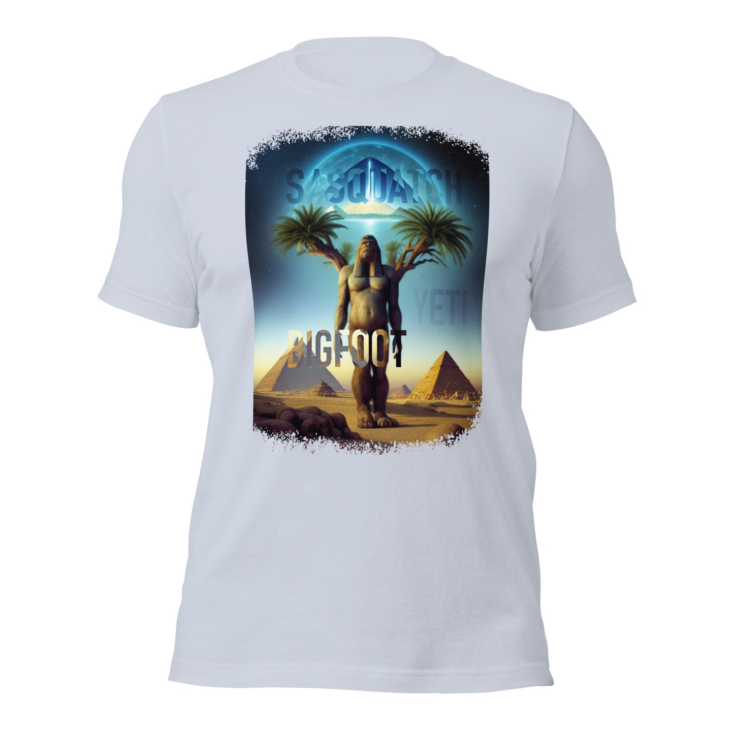 Sasquatch Yeti Bigfoot Pyramid Unisex t-shirt