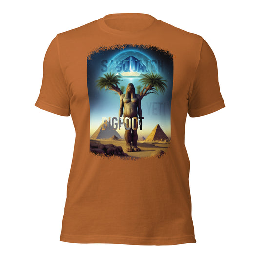 Sasquatch Yeti Bigfoot Pyramid Unisex t-shirt