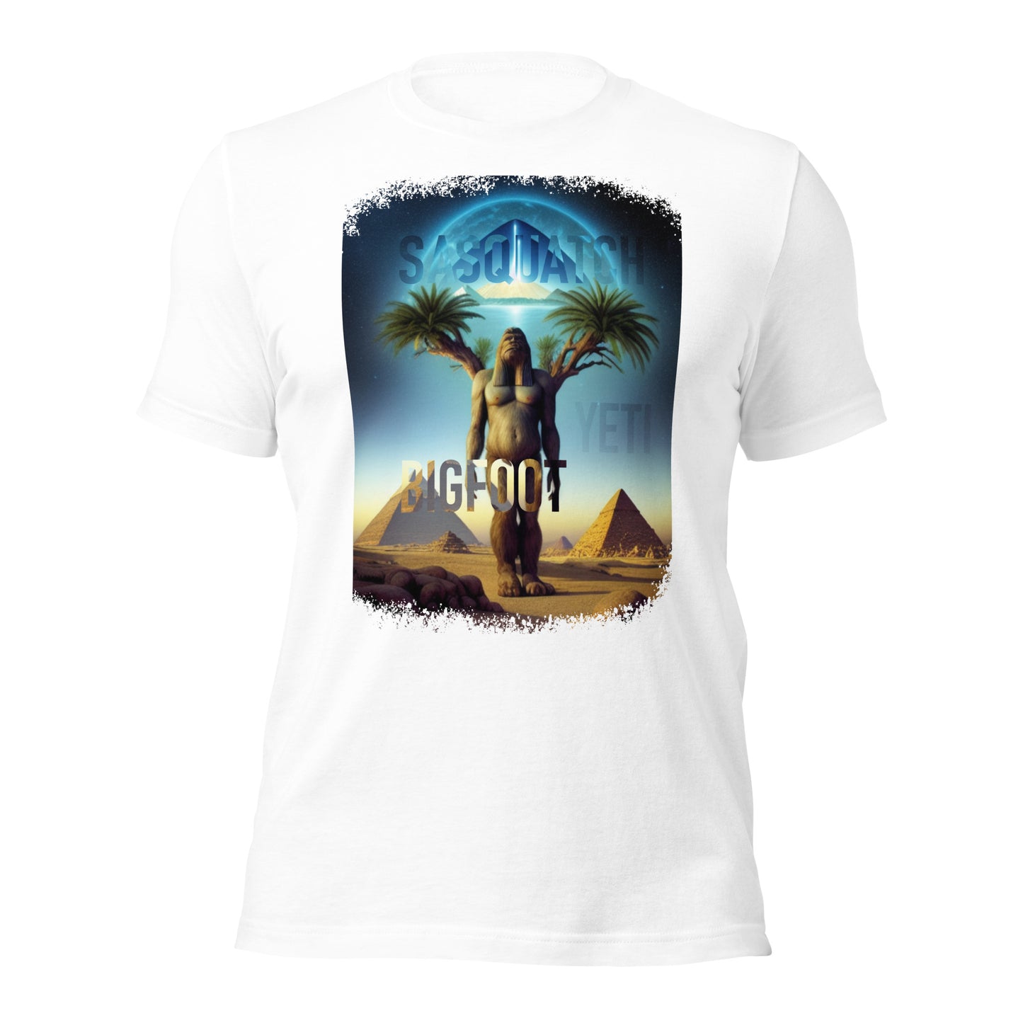 Sasquatch Yeti Bigfoot Pyramid Unisex t-shirt