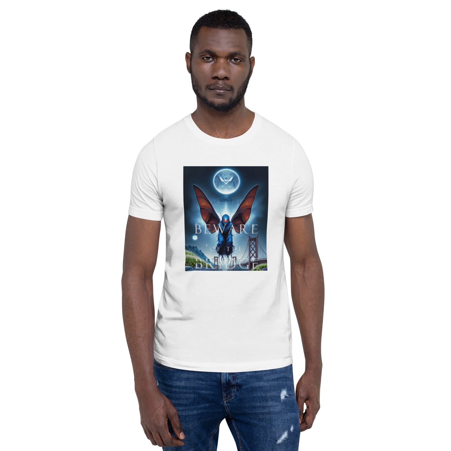 Beware of the Bridge Mothman Encounter Unisex t-shirt