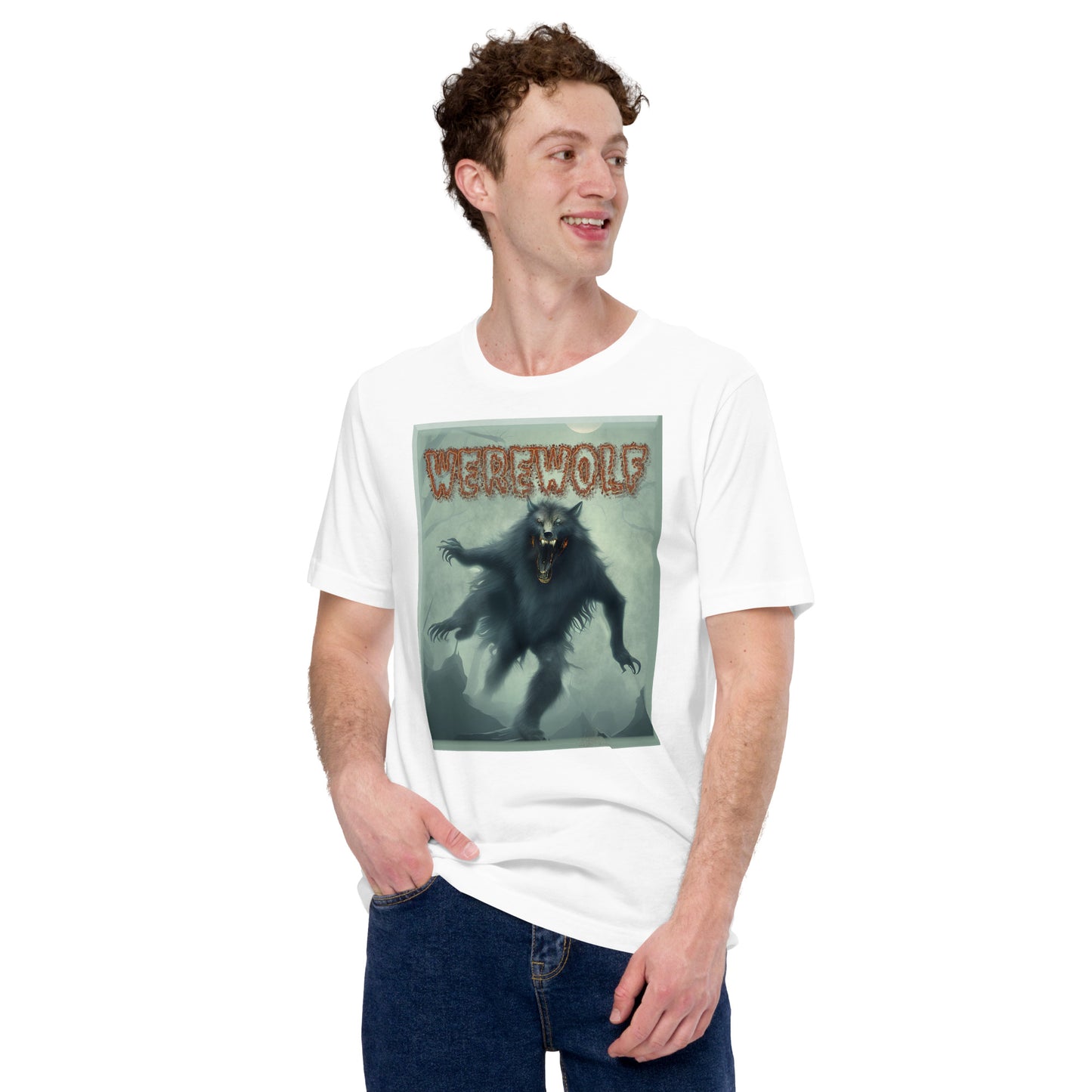 Werewolf Misty Graveyard Unisex t-shirt