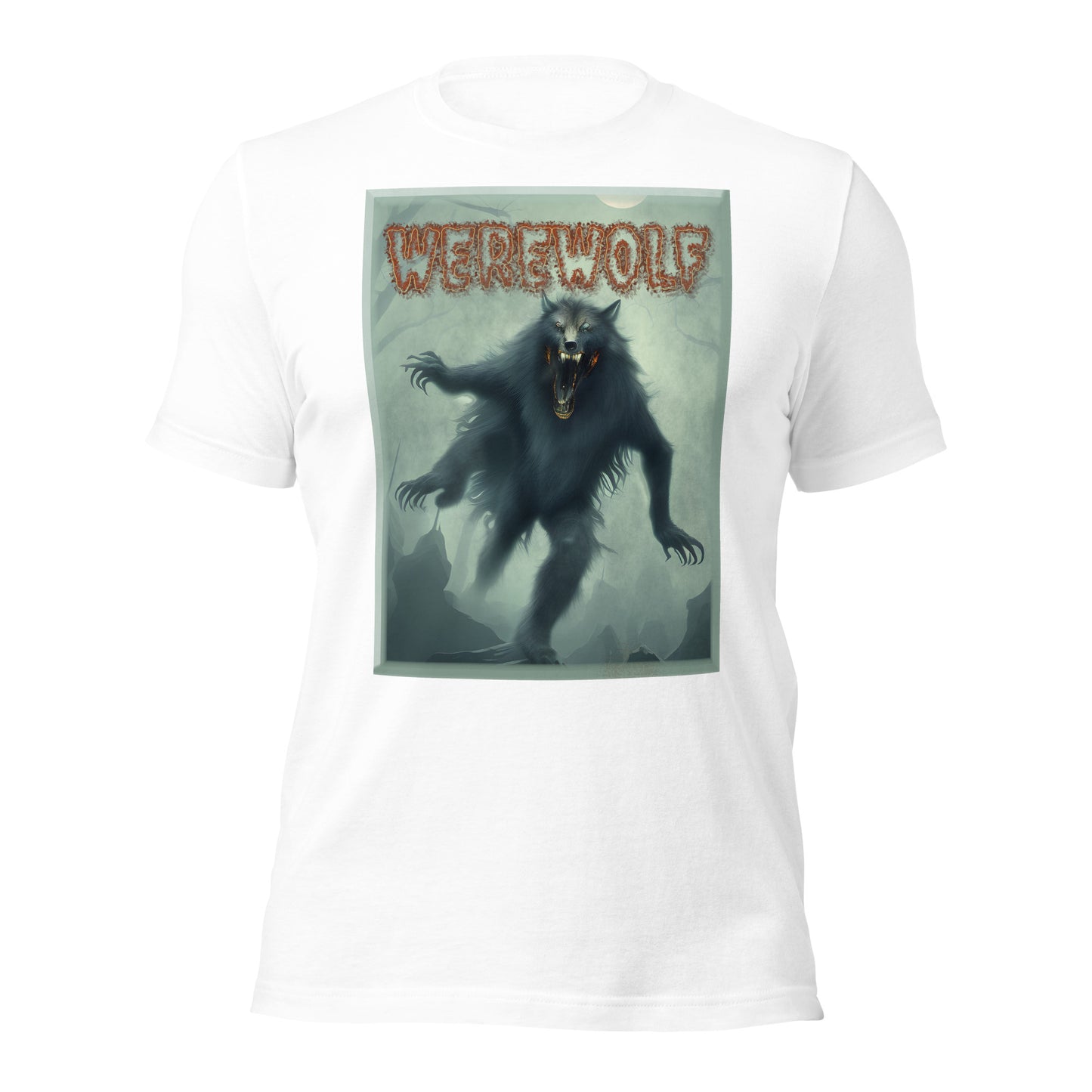 Werewolf Misty Graveyard Unisex t-shirt