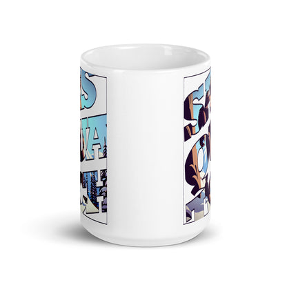 Sasquatch Snowy Anime White Glossy Mug