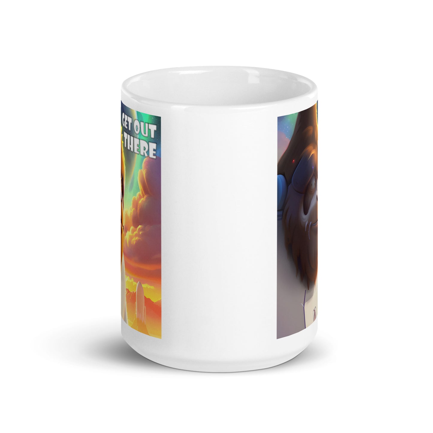 Get Out There White Glossy Mug