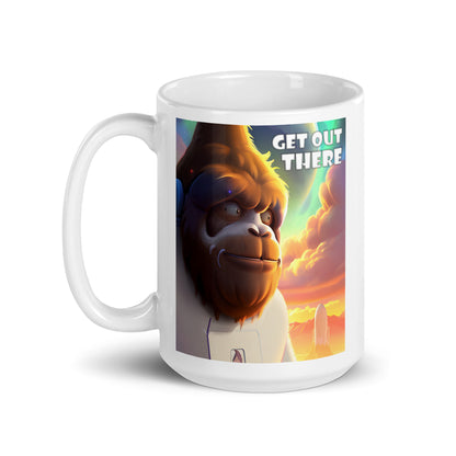 Get Out There White Glossy Mug